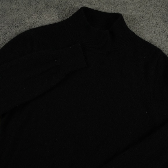 Shephe Sweaters - Shephe Sweater Womens 40 (34) Black 100% Cashmere Mock Neck Long Sleeve Pullover